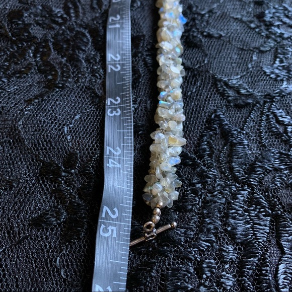 Vintage Labradorite Chip Sterling Silver necklace - Picture 5 of 12